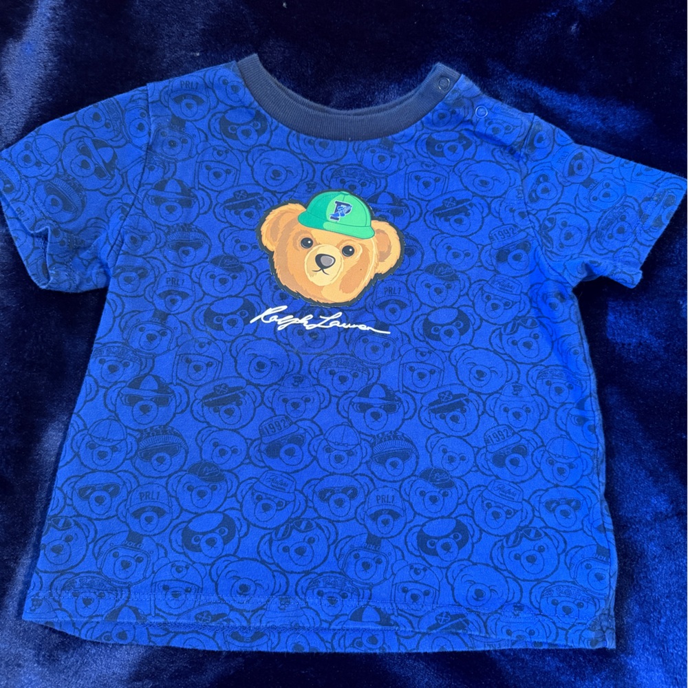 Ralph Lauren Blue Bear Print Shirt